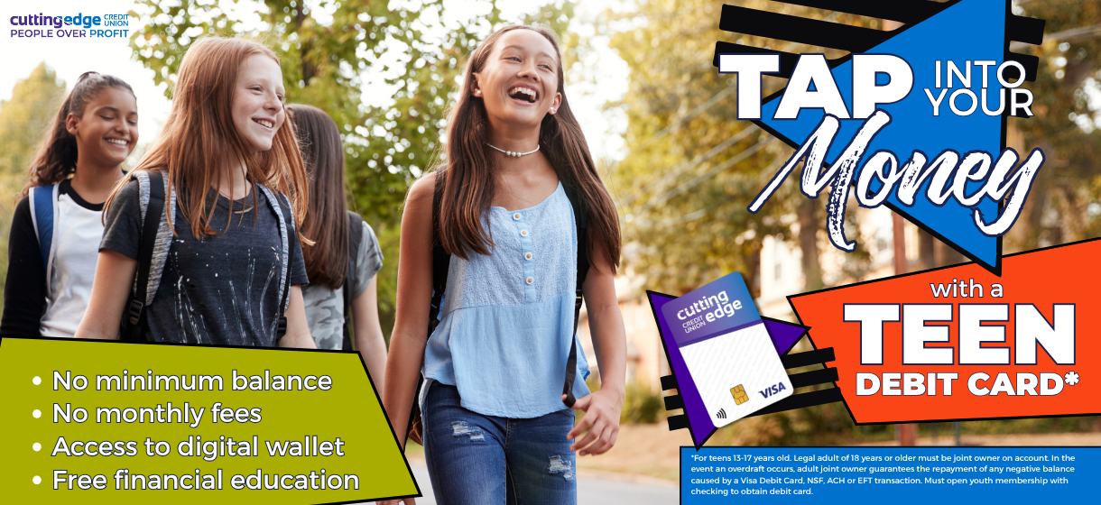 Tap into your money with a teen debit card!